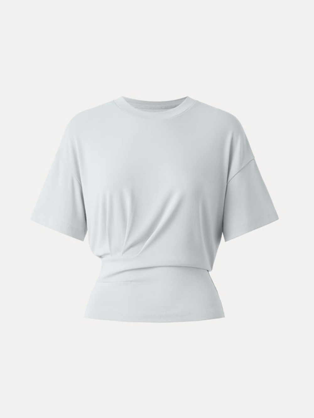OGL Sandwashed Crewneck Short Sleeve Tucked Tee In Smoke Blue